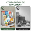SoBuy KMB32-W Bibliothèque Montessori Enfant – 4 Compartiments pour Livres et Jouets, Blanc