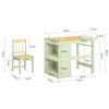 SoBuy KMB60-GR Table et Chaise Enfant avec Rangement – Bureau Enfant 2 Étagères, Porte-Papier et Rangements Stylos, Vert
