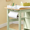 SoBuy KMB60-GR Table et Chaise Enfant avec Rangement – Bureau Enfant 2 Étagères, Porte-Papier et Rangements Stylos, Vert