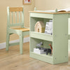 SoBuy KMB60-GR Table et Chaise Enfant avec Rangement – Bureau Enfant 2 Étagères, Porte-Papier et Rangements Stylos, Vert