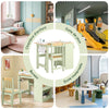 SoBuy KMB60-GR Table et Chaise Enfant avec Rangement – Bureau Enfant 2 Étagères, Porte-Papier et Rangements Stylos, Vert