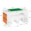 SoBuy KMB75-W Table Enfant avec Rangement et 2 Chaises – Plateau Double Face Construction, Blanc