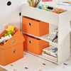 SoBuy KMB75-W Table Enfant avec Rangement et 2 Chaises – Plateau Double Face Construction, Blanc