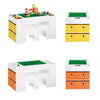SoBuy KMB75-W Table Enfant avec Rangement et 2 Chaises – Plateau Double Face Construction, Blanc