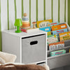 SoBuy KMB76-W Bibliothèque Enfants, Organisateur Jouets et Livres, Étagère de Rangement pour Enfants avec 2 Paniers, 5 Étagères et 1 Compartiment
