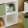 SoBuy KMB79-W Bibliothèque Enfant avec 3 Étagères, 4 Compartiments et 2 Coffres Amovibles – L60×P34×H80 cm, Charge 55 kg, MDF E1, Blanc