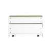 SoBuy KMB80-W Banc Coffre de Rangement 2 en 1, avec 1 Tiroir à roulettes et Assise Coussin Rembourré