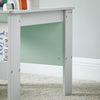 SoBuy KMB88-HG Ensemble Table Enfant avec 2 Chaises Enfants, Bureau Enfant avec 2 étagères à Livres latérales, Gris Clair et Vert Clair