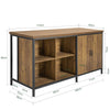 SoBuy KNL01-F Ìlot Central Cuisine Industriel 170 cm – Plan de Travail XXL, Buffet Bar Vintage