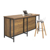 SoBuy KNL01-F Ìlot Central Cuisine Industriel 170 cm – Plan de Travail XXL, Buffet Bar Vintage
