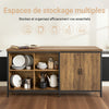 SoBuy KNL01-F Ìlot Central Cuisine Industriel 170 cm – Plan de Travail XXL, Buffet Bar Vintage
