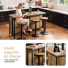 SoBuy KNL01-F Ìlot Central Cuisine Industriel 170 cm – Plan de Travail XXL, Buffet Bar Vintage