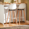 SoBuy KNL05-W Îlot de Cuisine 120 cm – Meuble Îlot Central avec Casier à Vin, 2 Tiroirs et Bois Hévéa – Blanc