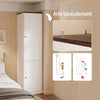 SoBuy KSB03-W Armoire Penderie 2 Portes pour Chambre – Penderie et 3 Étagères, Anti-Basculement – 45×55×187 cm, Blanc