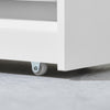 SoBuy NSR01-W Chariot de Rangement avec Roues et 4 Niveaux, Format Compact, Rangement Optimisé, Design Fonctionnel, Usage Quotidien – L60×P18×H82 cm, Blanc