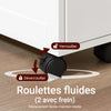 Prévente SoBuy NSR11-WN Chariot de Cuisine à Roulettes Slim 20 cm, Plan de Travail Bois, Tiroir 2 Niveaux, 4 Roulettes – L20 × P51 × H79 cm
