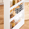 SoBuy NSR12-W Étagère de Niche à roulettes en Bois Meuble de Rangement Cuisine Chariot Placard Alcôve Chariot de Service 4 Étages
