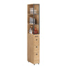 SoBuy NSR13-N Meuble 20 cm Entre Frigo et Mur – Rangement Gain de Place, Style Naturel