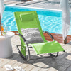 SoBuy OGS28-GRx2 Lot de 2 Chaise Longue Transat de Jardin Bascule avec Appui-tête Réglable et Pochette latérale
