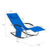 SoBuy OGS28-KB Chaise Longue Transat de Jardin Bascule avec Appui-tête Réglable et Pochette latérale