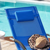 SoBuy OGS28-KB Chaise Longue Transat de Jardin Bascule avec Appui-tête Réglable et Pochette latérale