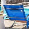 SoBuy OGS28-KB Chaise Longue Transat de Jardin Bascule avec Appui-tête Réglable et Pochette latérale