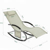 SoBuy OGS28-MIx2 Lot de 2 Chaise Longue Transat de Jardin Bascule avec Appui-tête Réglable et Pochette latérale