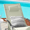 SoBuy OGS28-MIx2 Lot de 2 Chaise Longue Transat de Jardin Bascule avec Appui-tête Réglable et Pochette latérale