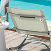 SoBuy OGS28-MIx2 Lot de 2 Chaise Longue Transat de Jardin Bascule avec Appui-tête Réglable et Pochette latérale
