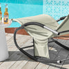 SoBuy OGS28-MIx2 Lot de 2 Chaise Longue Transat de Jardin Bascule avec Appui-tête Réglable et Pochette latérale