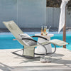 SoBuy OGS28-MIx2 Lot de 2 Chaise Longue Transat de Jardin Bascule avec Appui-tête Réglable et Pochette latérale