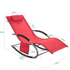 SoBuy OGS28-Rx2 Lot de 2 Chaise Longue Transat de Jardin Bascule avec Appui-tête Réglable et Pochette latérale