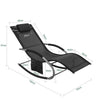 SoBuy OGS28-SCHx2 Lot de 2 Chaise Longue Transat de Jardin Bascule avec Appui-tête Réglable et Pochette latérale