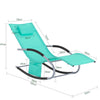 SoBuy OGS28-TB Chaise Longue Transat de Jardin Bascule avec Appui-tête Réglable et Pochette latérale