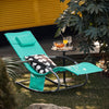 SoBuy OGS28-TBx2 Lot de 2 Chaise Longue Transat de Jardin Bascule avec Appui-tête Réglable et Pochette latérale