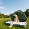 SoBuy Tente de Camping extérieure Tentes Double avec Crochet pour Lampe et Sacs de Rangement pour Chaussures Tente 3-en-1