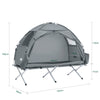 SoBuy OGS32-II-HG Tente de Camping 3 en 1 avec Lit de Camp et Moustiquaire – 1 Personne, L193×P160×H86 cm, Charge 114 kg, Kaki
