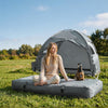 SoBuy Tente de Camping extérieure Tentes Double avec Crochet pour Lampe et Sacs de Rangement pour Chaussures Tente 3-en-1