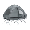 SoBuy OGS32-II-L-HG Tente de Camping 2 Personnes – Crochet Lampe, 4 Poches Chaussures, Moustiquaire, Charge 180 kg, 193×188×1
