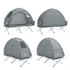 SoBuy OGS32-II-HG Tente de Camping 3 en 1 avec Lit de Camp et Moustiquaire – 1 Personne, L193×P160×H86 cm, Charge 114 kg, Kaki