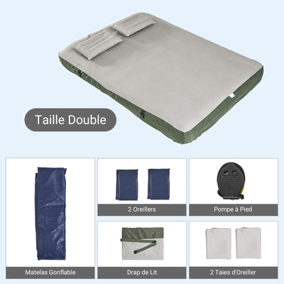 SoBuy Tente de Camping extérieure Tentes Double avec Crochet pour Lampe et Sacs de Rangement pour Chaussures Tente 3-en-1