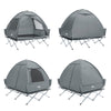 SoBuy OGS32-II-L-HG Tente de Camping 2 Personnes – Crochet Lampe, 4 Poches Chaussures, Moustiquaire, Charge 180 kg, 193×188×145 cm, Gris