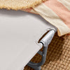 SoBuy OGS35-MI Transat de Jardin Pliable avec Oreiller et Poche Latérale, Chaise Longue Relax, Confortable, Design Fonctionnel – L155×P56×H81 cm, Beige