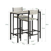 SoBuy OGT03-HG Ensemble Table Haute + 2 Tabourets – Table 87 cm, Tabourets Rangeables, Style Industriel Bois et Métal Noir