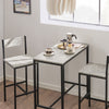 SoBuy OGT03-HG Ensemble Table Haute + 2 Tabourets – Table 87 cm, Tabourets Rangeables, Style Industriel Bois et Métal Noir