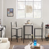SoBuy OGT03-HG Ensemble Table Haute + 2 Tabourets – Table 87 cm, Tabourets Rangeables, Style Industriel Bois et Métal Noir