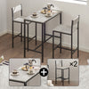 SoBuy OGT03-HG Ensemble Table Haute + 2 Tabourets – Table 87 cm, Tabourets Rangeables, Style Industriel Bois et Métal Noir