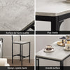 SoBuy OGT03-HG Ensemble Table Haute + 2 Tabourets – Table 87 cm, Tabourets Rangeables, Style Industriel Bois et Métal Noir