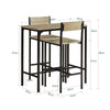 SoBuy OGT03-N Ensemble Table Haute avec 1 Table et 2 Tabourets, Format Gain de Place, Format Compact, Style Industriel, Usage Quotidien – Bois + Métal, Naturel