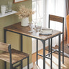 SoBuy OGT03-XL Table Haute avec 2 Tabourets de Bar – 100 cm, Tabourets Rangeables, Style Industriel